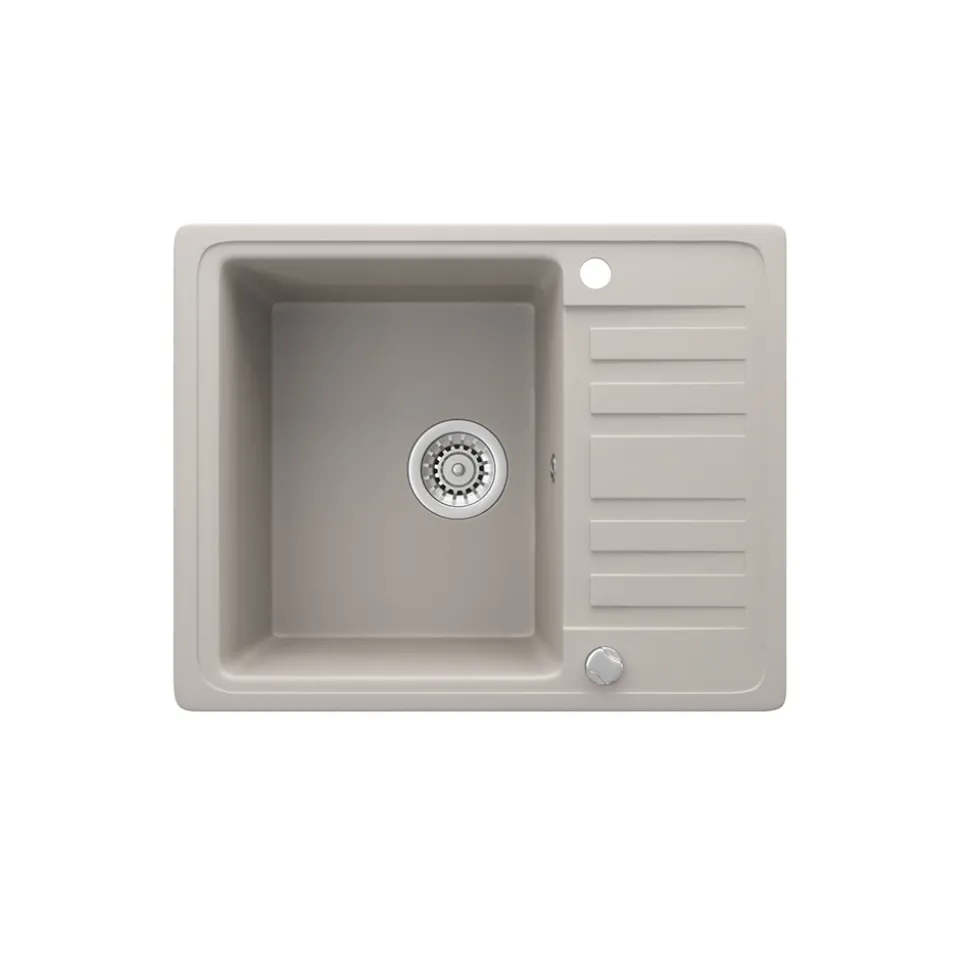 Spülbecken Beige 57.5 x 46 cm mit Trockenplatz Bergström