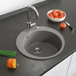 Spülbecken Beton 50.5 x 50.5 cm Rund Bergström