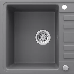 Spülbecken Grau 57.5 x 46 cm mit Trockenplatz Bergström