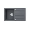 Spülbecken Grau 76.5 x 46 cm mit Trockenplatz Bergström