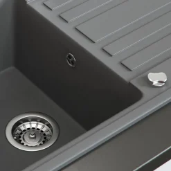 Spülbecken Grau 76.5 x 46 cm mit Trockenplatz Bergström