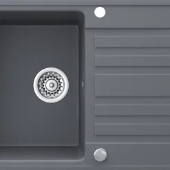 Spülbecken Grau 76.5 x 46 cm mit Trockenplatz Bergström