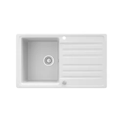 Spülbecken Weiß 76.5 x 46 cm mit Trockenplatz Bergström