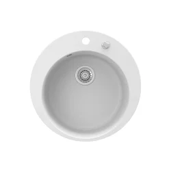 Spülbecken Weiß 50.5 x 50.5 cm Rund Bergström