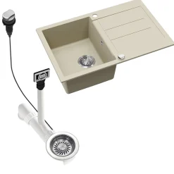 Spülbecken Kapstadt Beige 78 x 50 cm Bergström