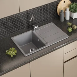 Spülbecken Kapstadt Grau 78 x 50 cm Bergström