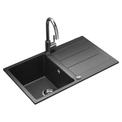 Spülbecken Kapstadt Schwarz 78 x 50 cm Bergström