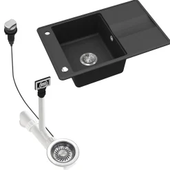 Spülbecken Kyoto Schwarz 78 x 50 cm Bergström