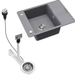 Spülbecken Osaka Grau 67 x 50 cm Bergström