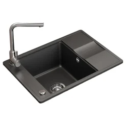 Spülbecken Osaka Schwarz 67 x 50 cm Bergström