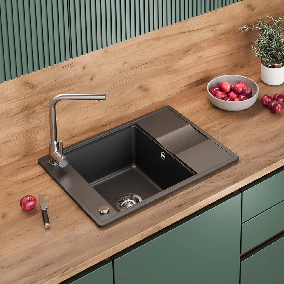 Spülbecken Osaka Schwarz 67 x 50 cm Bergström