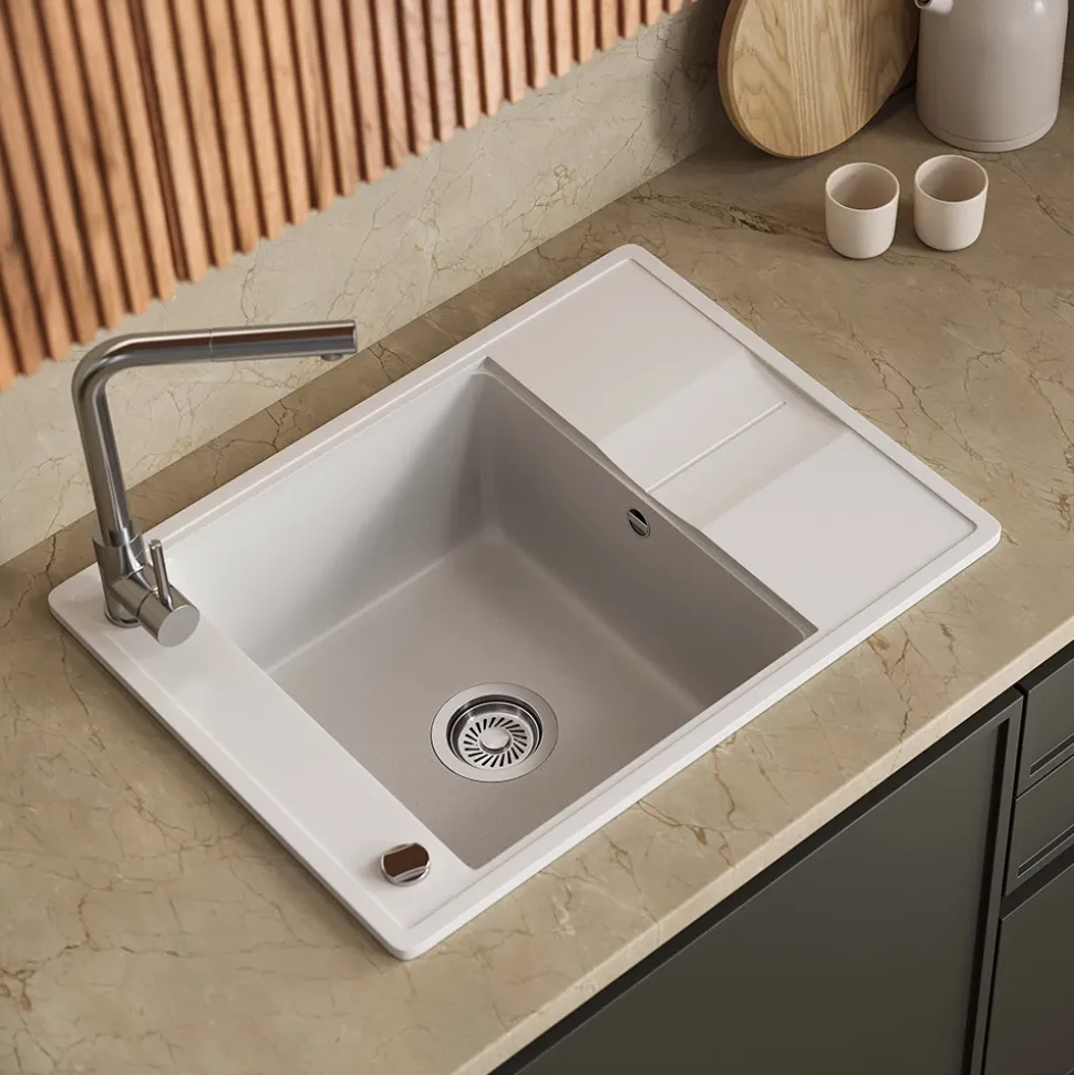 Spülbecken Osaka Weiß 67 x 50 cm Bergström