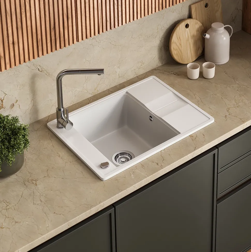 Spülbecken Osaka Weiß 67 x 50 cm Bergström