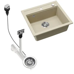 Spülbecken Paris Beige 57 x 51 cm Bergström