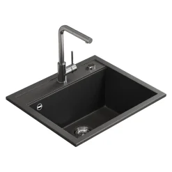 Spülbecken Paris Schwarz 57 x 51 cm Bergström