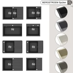 Spülbecken Rom Beige 62 x 50 cm Bergström