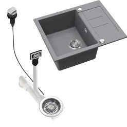 Spülbecken Rom Grau 62 x 50 cm Bergström