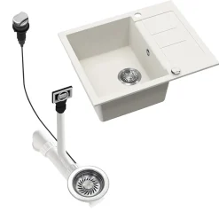 Spülbecken Rom Weiß 62 x 50 cm Bergström