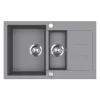 Spülbecken Seattle Grau 80 x 50 cm mit 2 Spülbecken & Trockenplatz Bergström