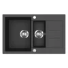 Spülbecken Seattle Schwarz 80 x 50 cm mit 2 Spülbecken & Trockenplatz Bergström