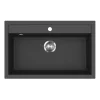 Spülbecken Sydney Schwarz 80 x 51 cm Bergström