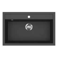 Spülbecken Sydney Schwarz 80 x 51 cm Bergström