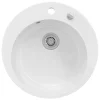 Spülbecken Valencia Weiß 50.5 x 50.5 cm Rund Bergström