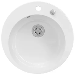 Spülbecken Valencia Weiß 50.5 x 50.5 cm Rund Bergström