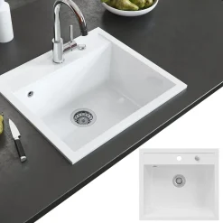 Spülbecken Valencia Weiß 56.5 x 51 cm Bergström