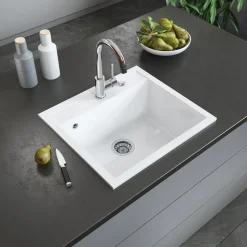 Spülbecken Valencia Weiß 56.5 x 51 cm Bergström