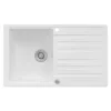 Spülbecken Valencia Weiß 76.5 x 46 cm mit Trockenplatz Bergström