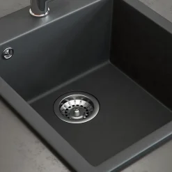 Spülbecken Venice Schwarz 42.5 x 50 cm Bergström