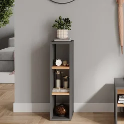 Standregal Orlando Anthrazit/Goldkraft Eiche 21.6 x 80.1 cm Vicco