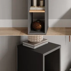 Standregal Orlando Anthrazit/Goldkraft Eiche 21.6 x 80.1 cm Vicco