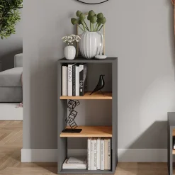 Standregal Orlando Anthrazit/Goldkraft Eiche 40 x 80.1 cm Vicco