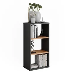 Standregal Orlando Anthrazit/Goldkraft Eiche 40 x 80.1 cm Vicco