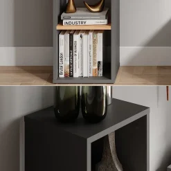 Standregal Orlando Anthrazit/Goldkraft Eiche 30 x 80.1 cm Vicco