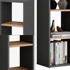 Standregal Orlando Anthrazit/Goldkraft Eiche 30 x 80.1 cm Vicco