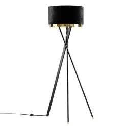 Stehlampe Goldamo Schwarz Vicco