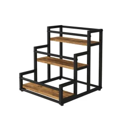 Stufenregal Fyrk Eiche rustikal 33 x 34 cm mit 3 Ebenen Vicco