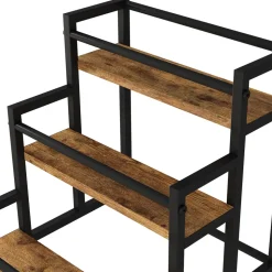 Stufenregal Fyrk Eiche rustikal 33 x 34 cm mit 3 Ebenen Vicco