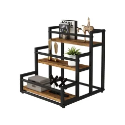 Stufenregal Fyrk Eiche rustikal 33 x 34 cm mit 3 Ebenen Vicco