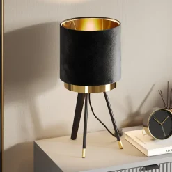 Tischlampe Goldamo Schwarz 23 x 46 cm Vicco