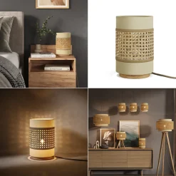 Tischlampe Morten Creme 17.5 x 26.5 cm Vicco