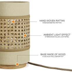 Tischlampe Morten Creme 17.5 x 26.5 cm Vicco