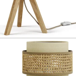 Tischlampe Morten Creme 26 x 45 cm mit Standfuß Vicco