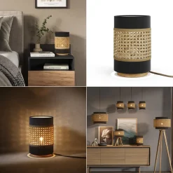 Tischlampe Morten Schwarz 17.5 x 26.5 cm Vicco