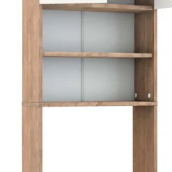 Toilettenschrank Sonoma/Weiß 64 x 190 cm mit 2 Türen Vicco