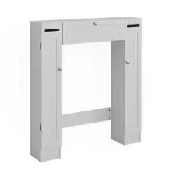Toilettenschrank Bianco Weiß 89 x 99 cm mit 2 Toilettenpapierspendern Vicco