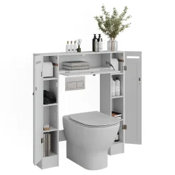 Toilettenschrank Bianco Weiß 89 x 99 cm mit 2 Toilettenpapierspendern Vicco